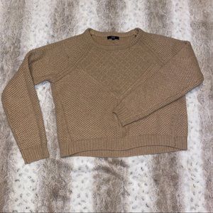 BEDO Taupe Knit Crewneck Sweater Large